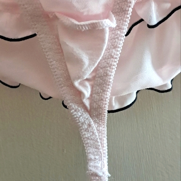 Elegant Pink Women's Intimate with Black Trim - Picture 5 of 5